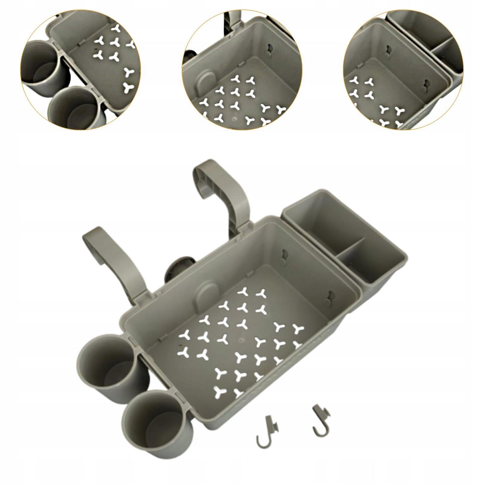 above Ground Pool Basket Swimming Pool Organizer for Towels Beverages Grey Product width 23 cm
