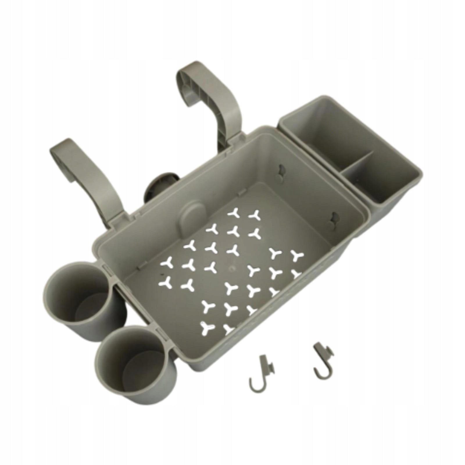 above Ground Pool Basket Swimming Pool Organizer for Towels Beverages Grey