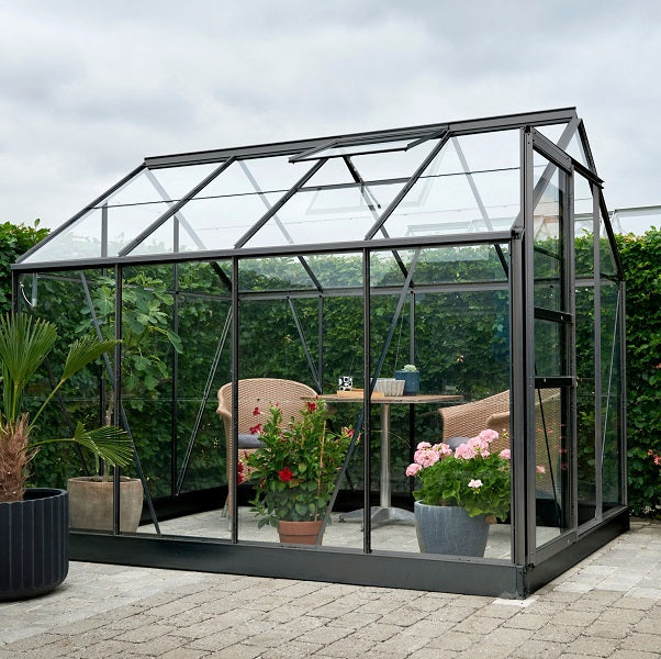 acm ALUMINUM GREENHOUSE 5 m2 POPULAR GLASS + BASE 1,93 X 2,57 M