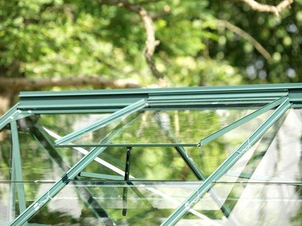 acm ALUMINUM GREENHOUSE 5 m2 POPULAR SILVER GLASS 1,93 X 2,57 M Width 1.93 m