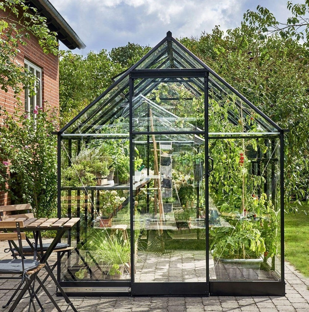 acm GREENHOUSE QUBE 610 1,89 x 3,13 m BLACK TEMPERED ALUMINUM GLASS Length 321 m