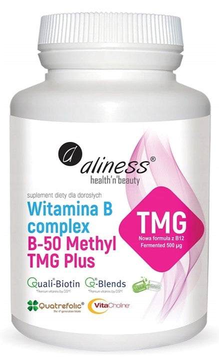 aliness - Vitamin B Complex METHYLATED B-50 TMG Plus | 100 k. | Stress, Sleep