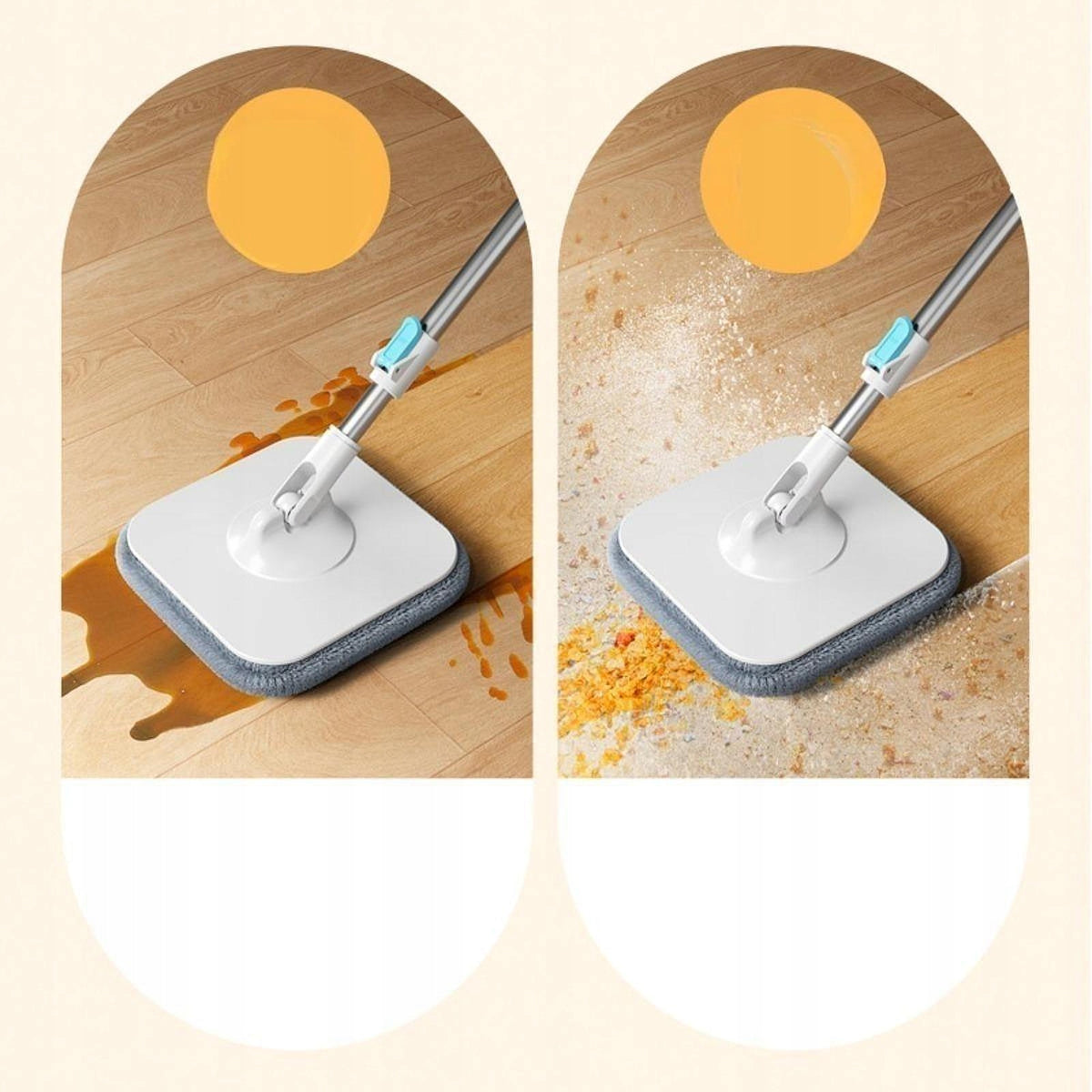 and Bucket Set Household 360 Degree Rotating Flat Bucket with 2 Mop Pads Packaging status original