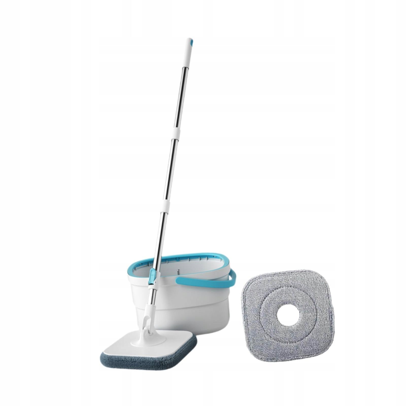 and Bucket Set Household 360 Degree Rotating Flat Bucket with 2 Mop Pads