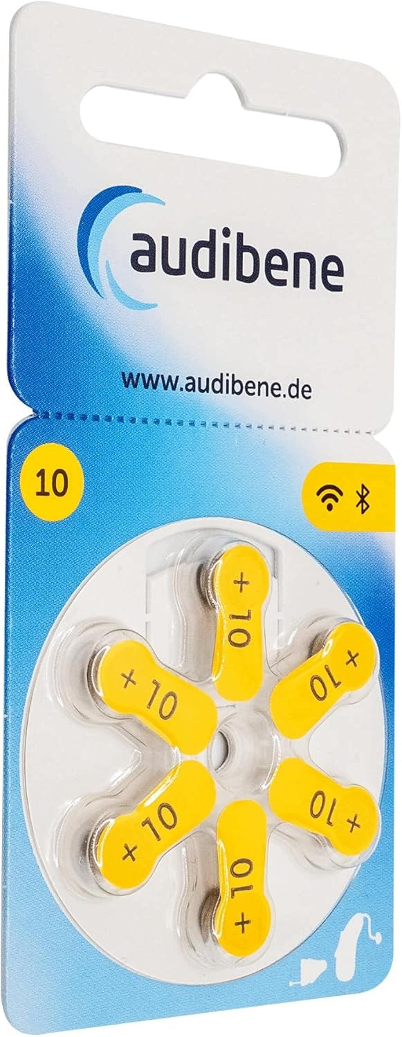 audibene Hearing Aid Batteries 36 Pack 1,45V Type 10