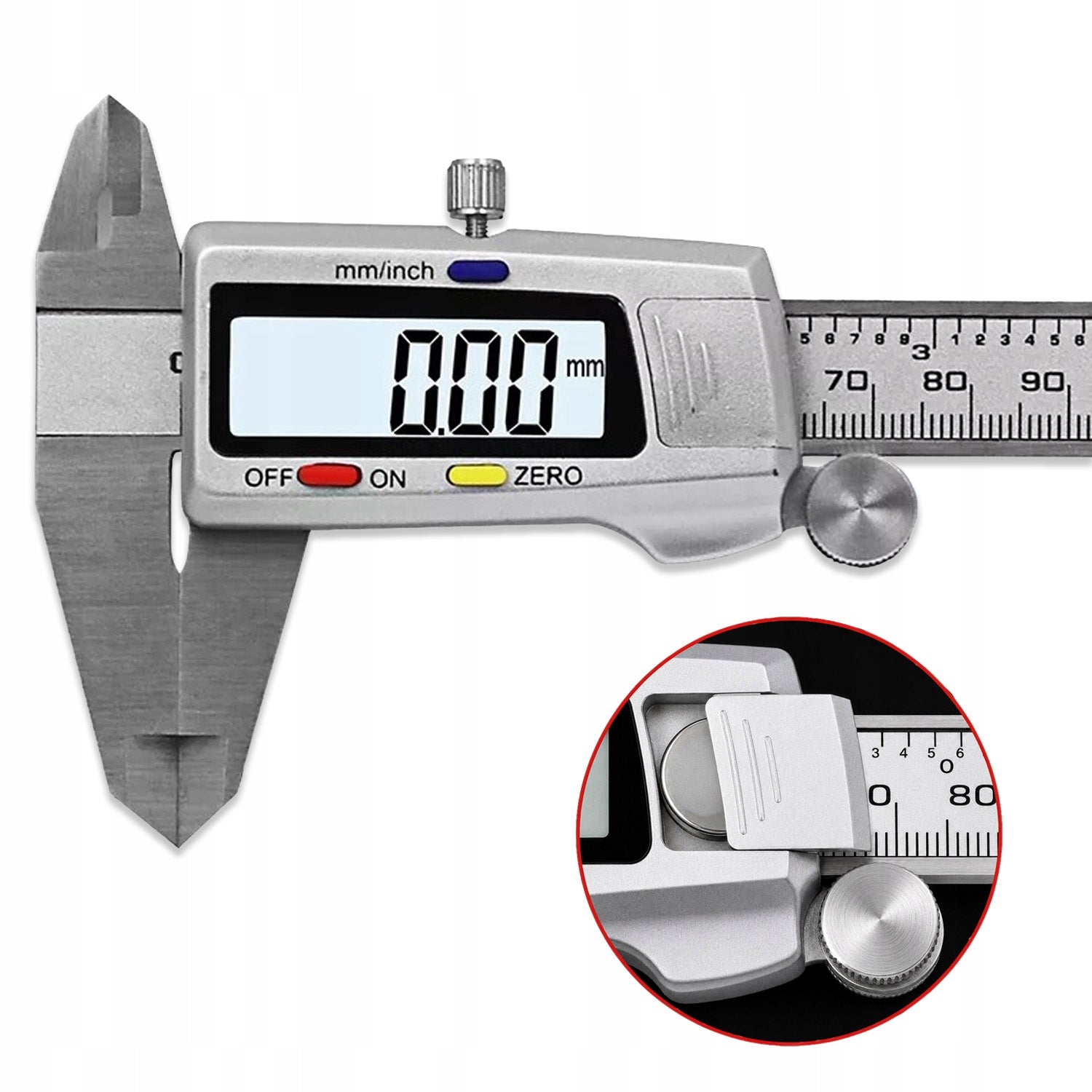 Elektroniniai nerūdijančio plieno slankmačiai, 0–150 mm, su dėklu