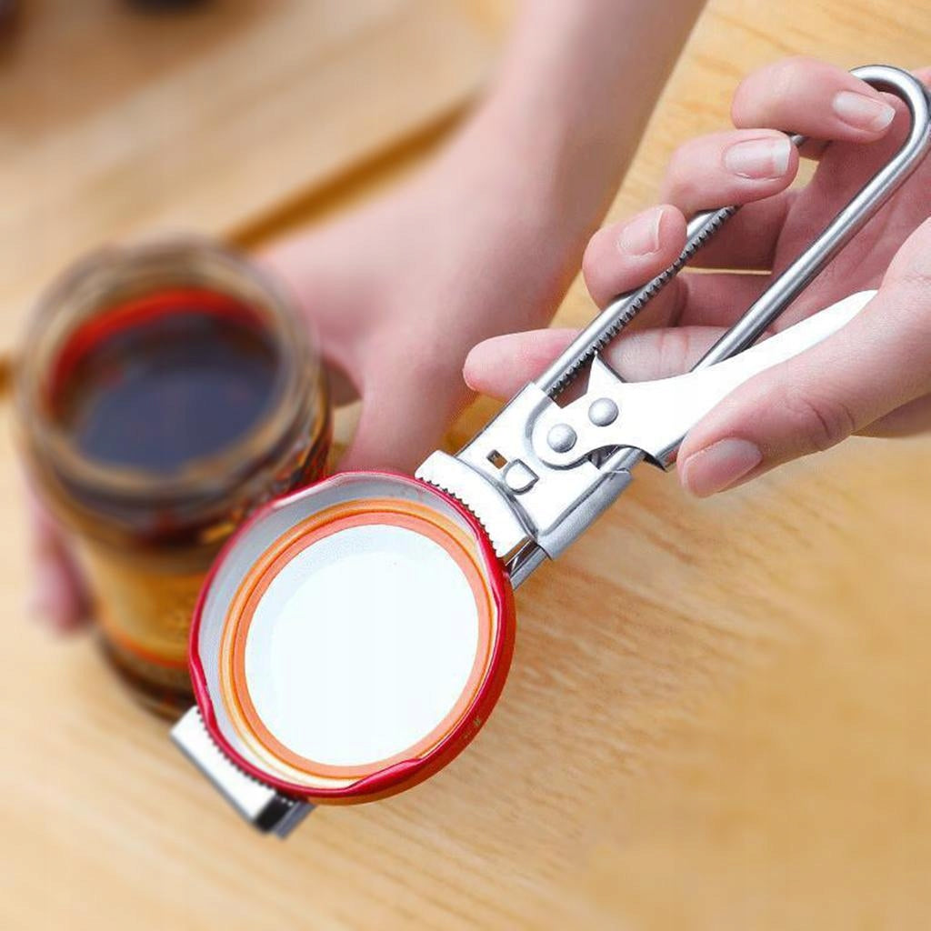Stainless Manual Jar Opener Can Lid Opener Adjustable Jar Cover Remover