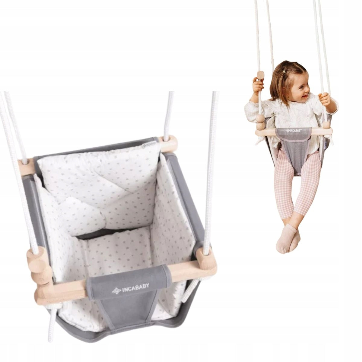 baby swing Junior Grey - stars
