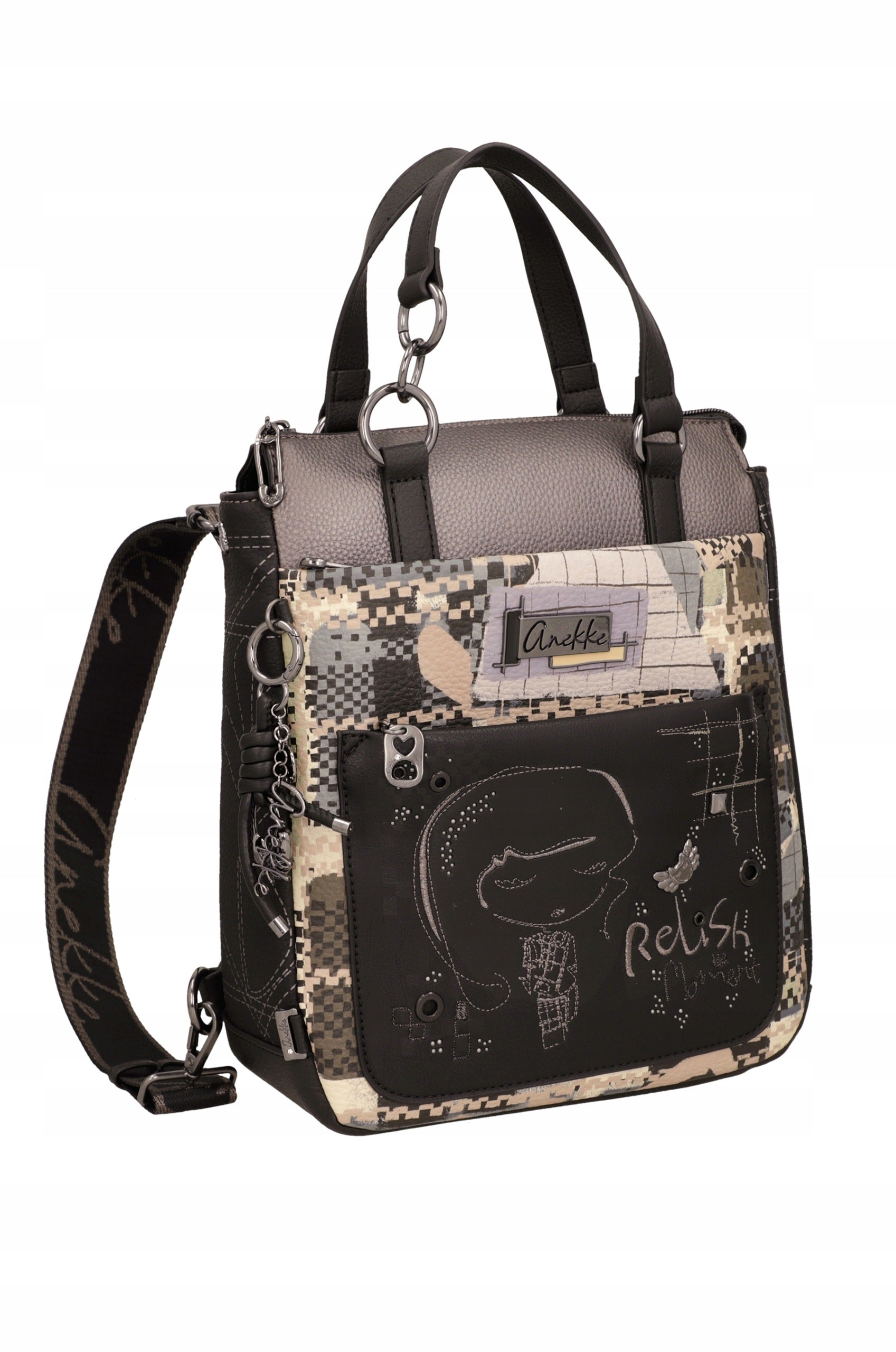 bag - women's backpack 2in1 Anekke 43755-288 Orchestra Iron
