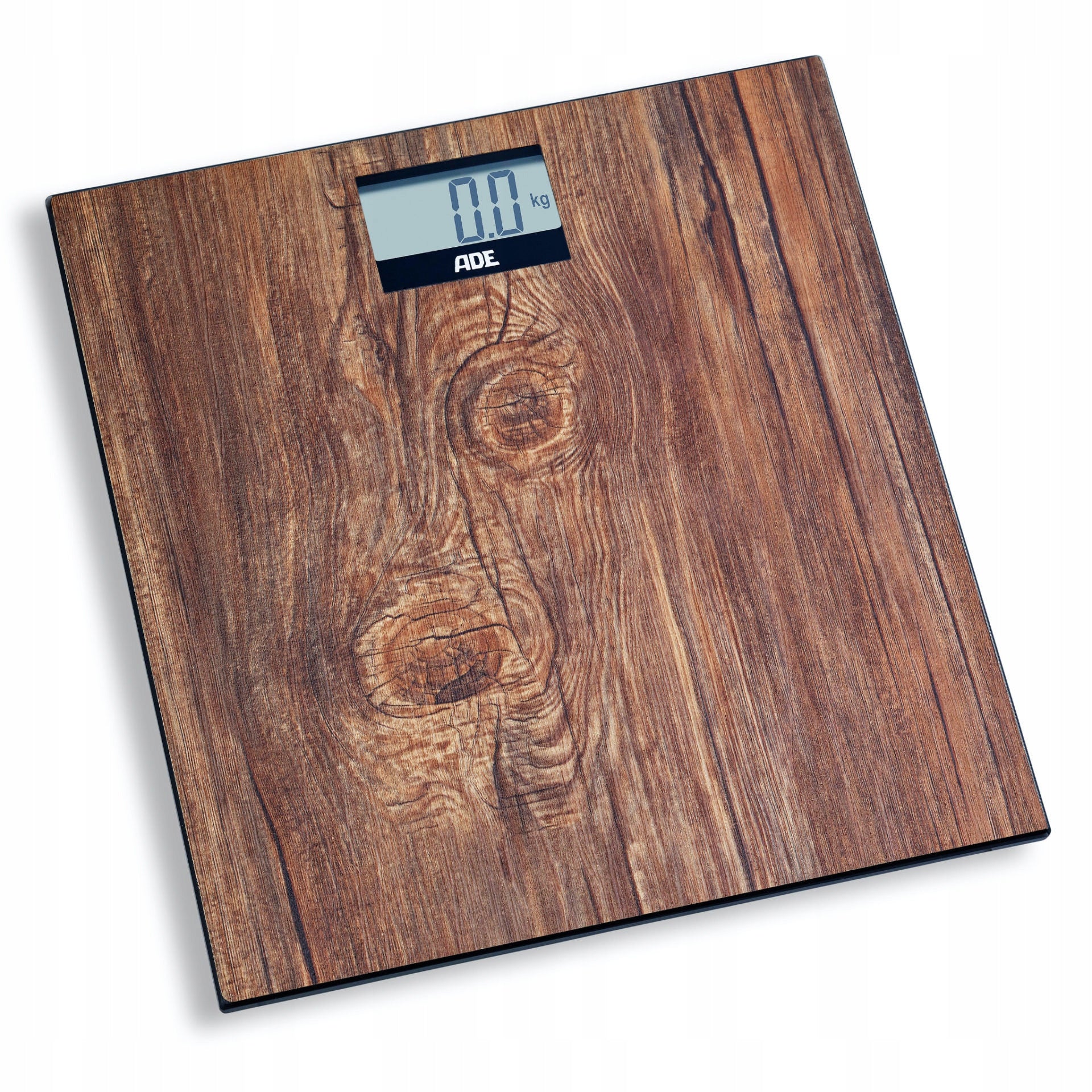 bathroom scale, up to 180 kg, 30 x 30 cm, wooden pattern