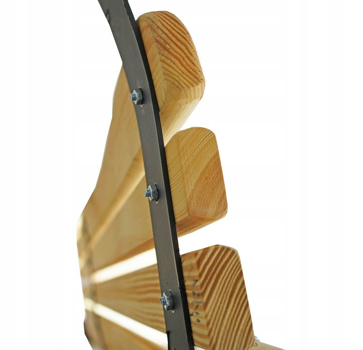 beautiful DURABLE garden swing seat wooden NATURAL Seat width 50 cm