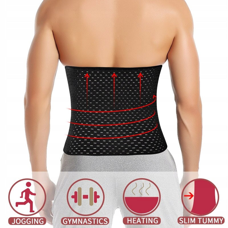 belt corset men's belly slimming black XL Size M