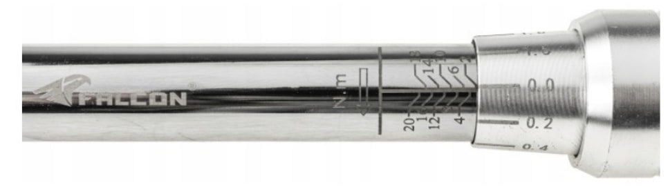 Veržliaraktis su momentu 1/4", 2,5–20 Nm, CR-V, profesionalus