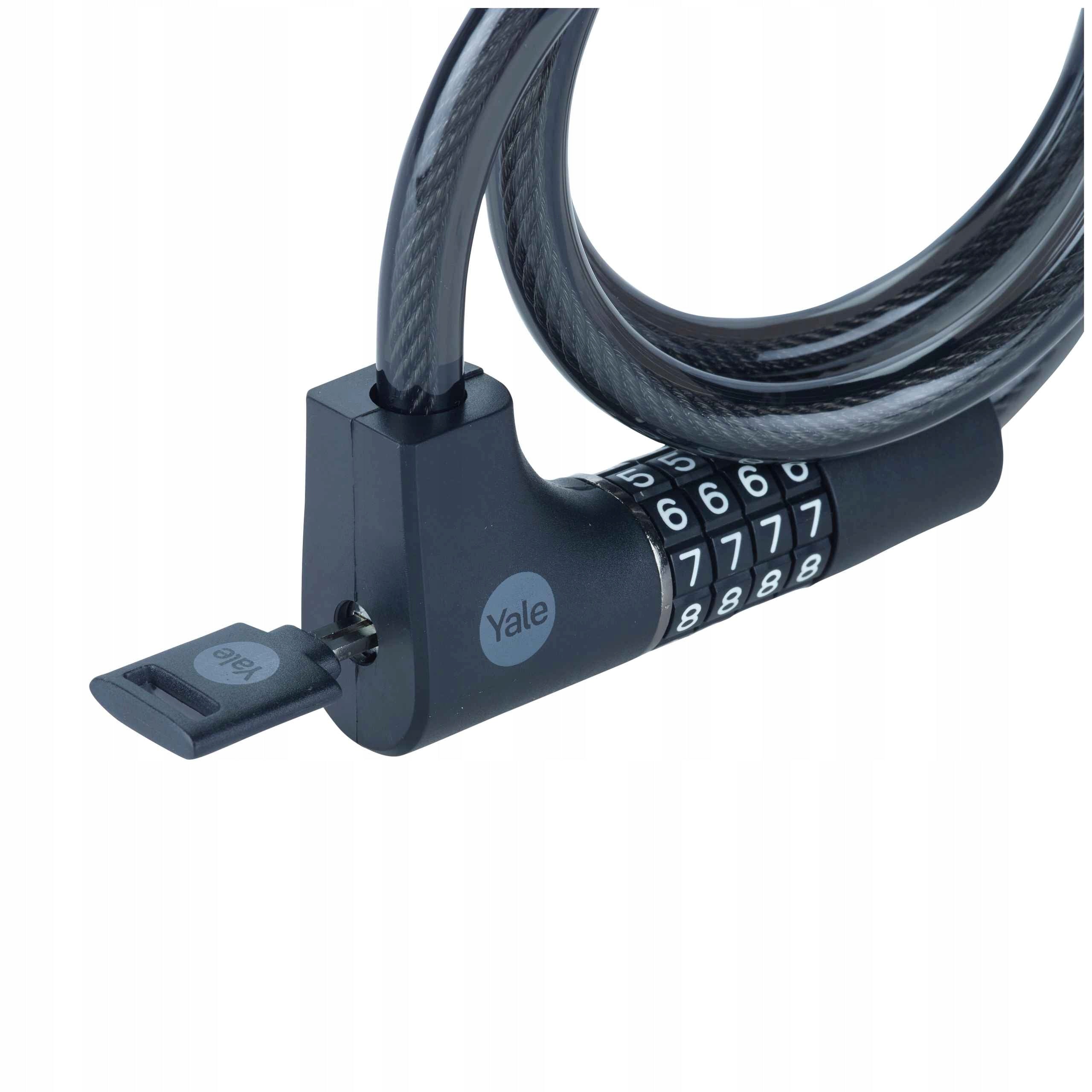 bicycle clasp Yale YCC0/12/100/2 key, combination, cable Color black