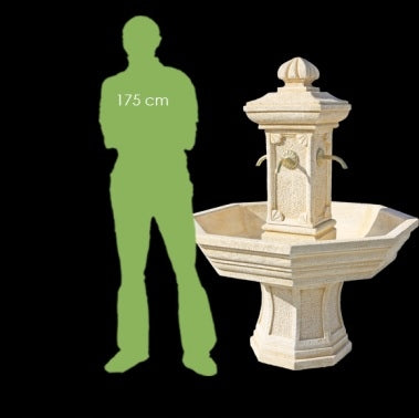 Garden fountain Adonis artificial stone 155cm White cement Figure Ag-Bet