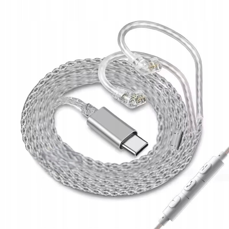 cable for headphones KZ CCA QKZ ZAX ZXN ZXT VK4 ZX2 C-PIN 2PIN USB-C