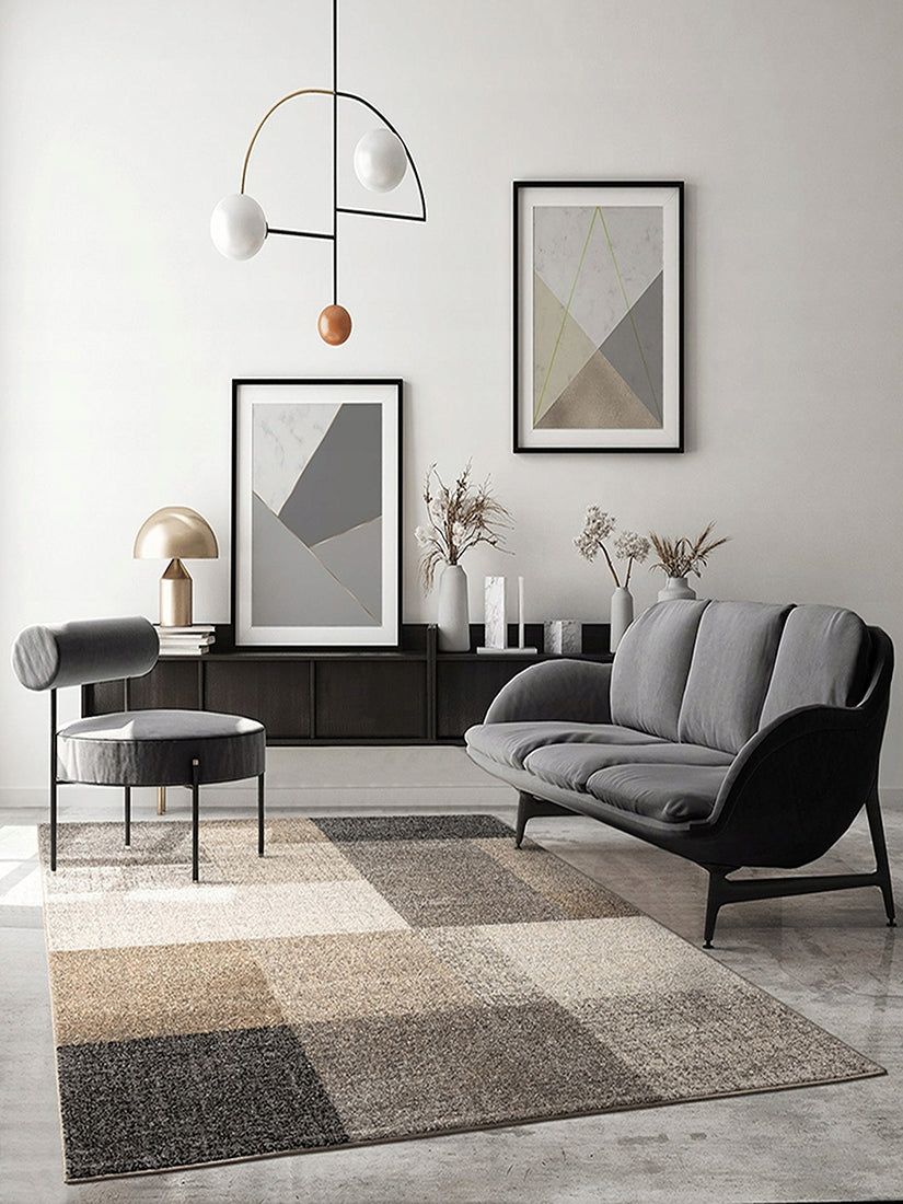 carpet short hair geometric pattern Pearl the carpet beige-grey 140x200 Color beige