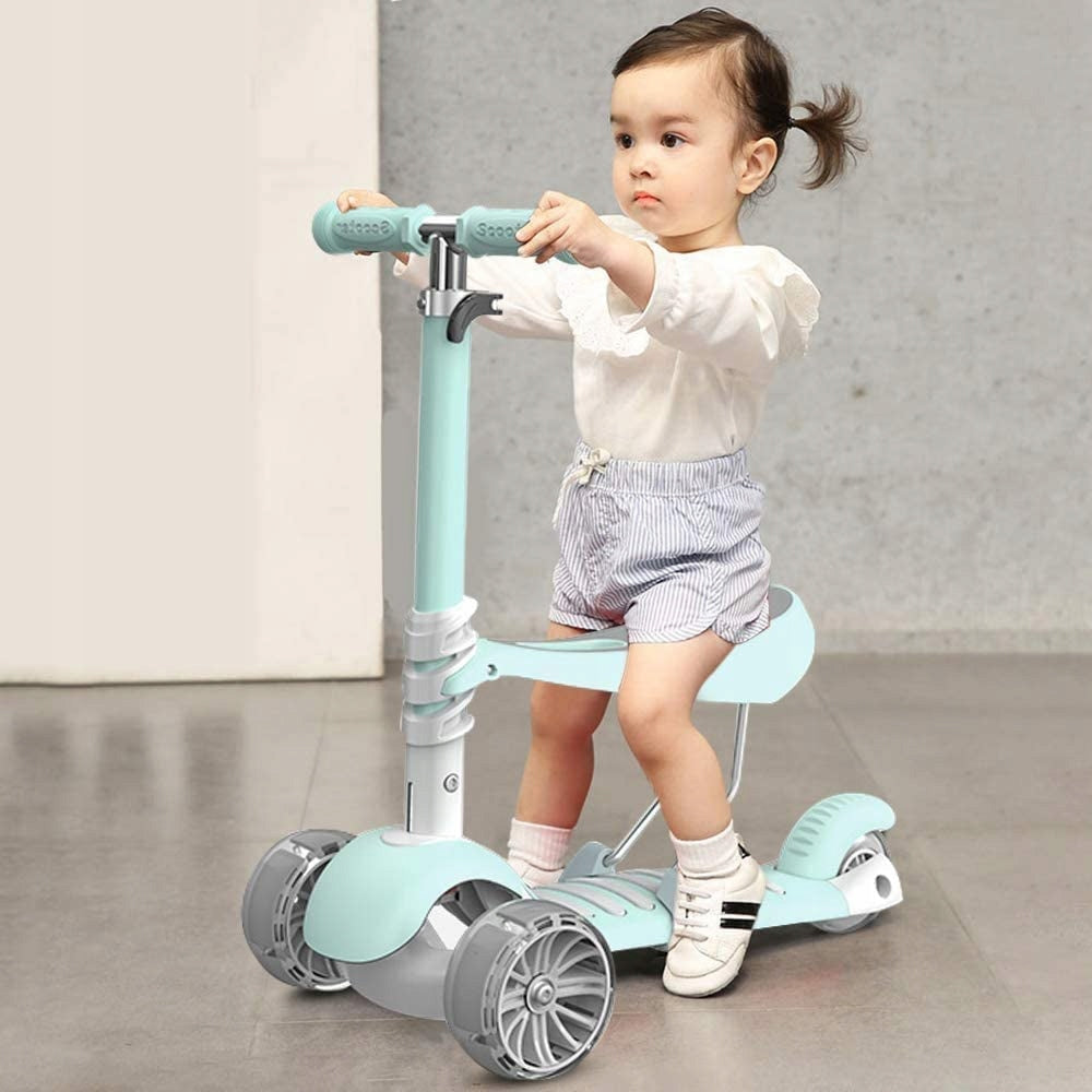 THREE-WHEEL LED SCOOTER 5in1 MINT KIDSTAR