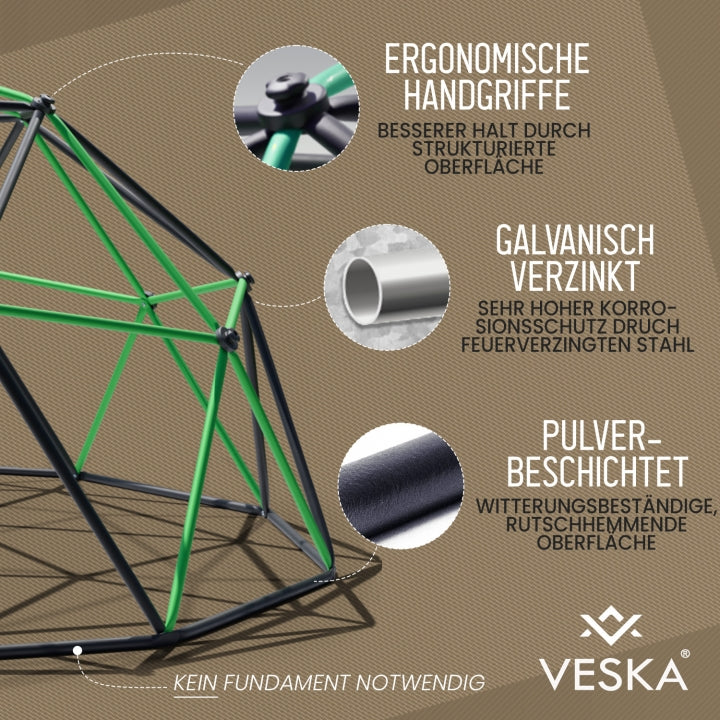 Vaikų laipiojimo kupolas GEO 244 cm VESKA DE