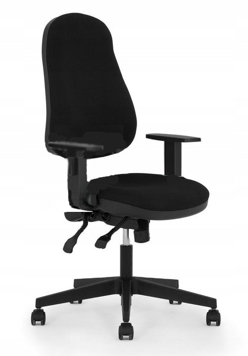 chair swivel chair EVITA synchro black c11 adjustable armrests