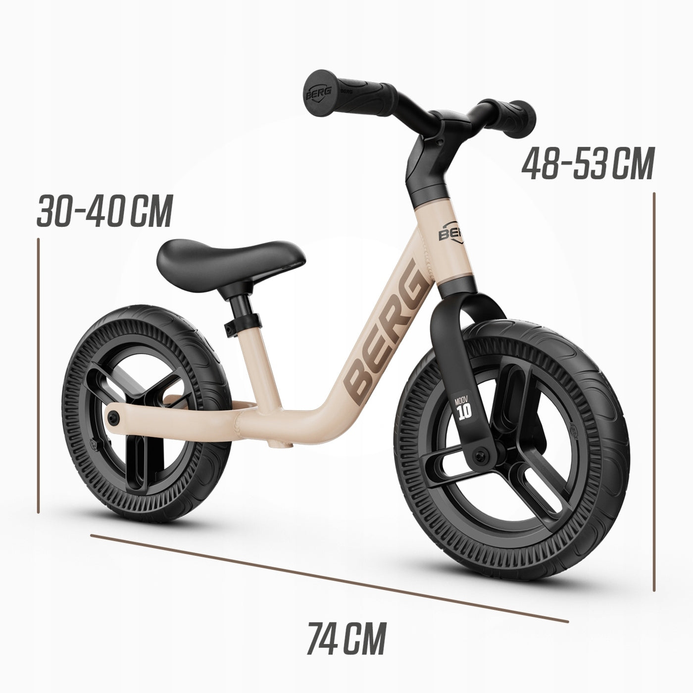children's balance bike BERG MOOV 10, 10 inches from 2 years sand beige Color beige