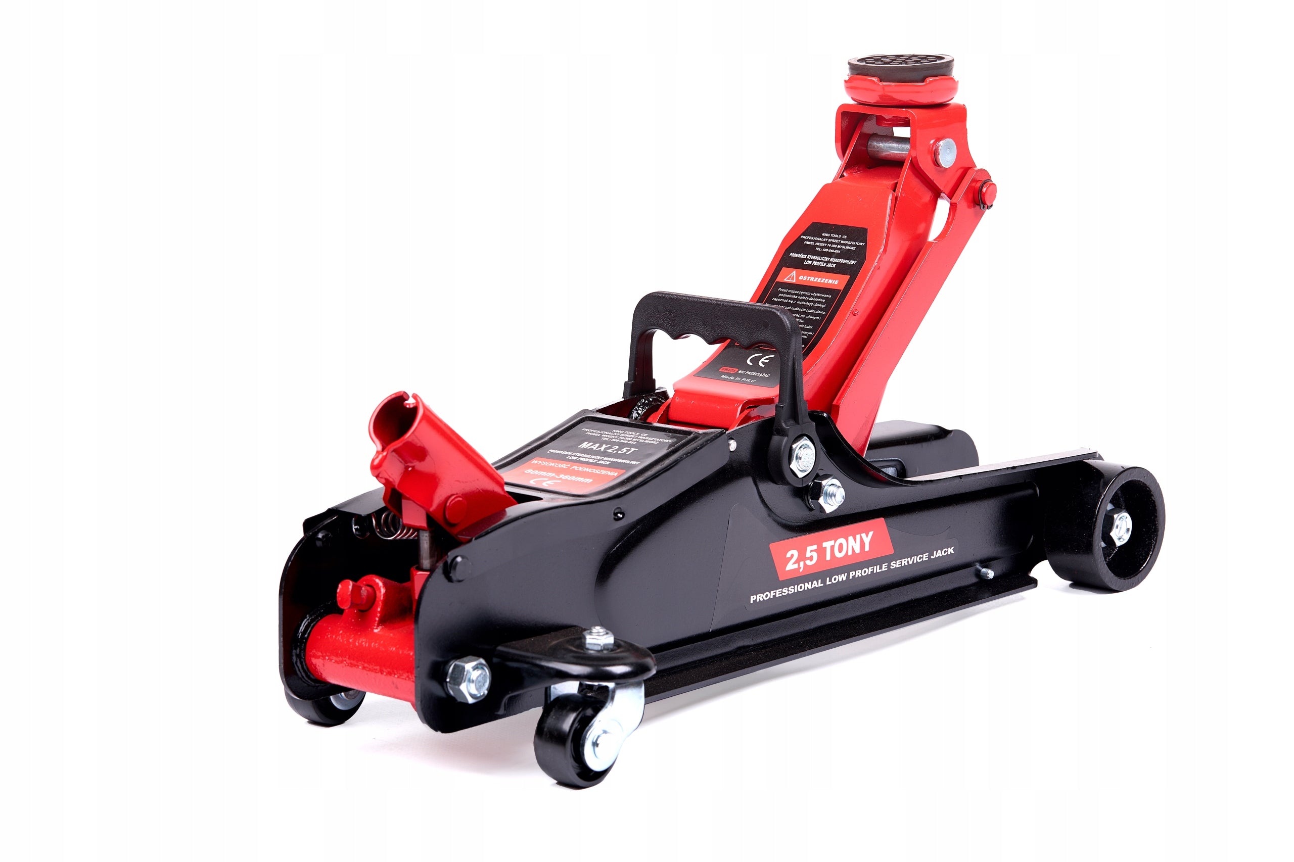 Žemas keltuvas FROG LIFT 2,5T su 2 guminiais ratukais
