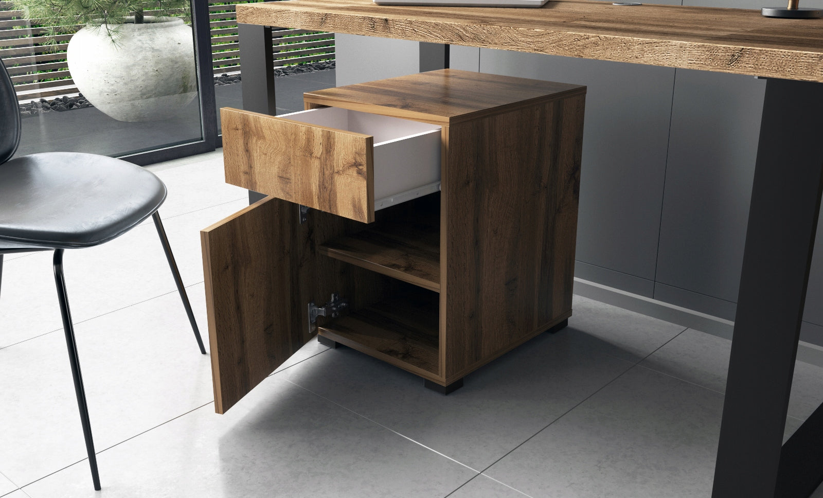 desk container 40 oak wotan filing cabinet printer 40cm EAN (GTIN) 5906770102485