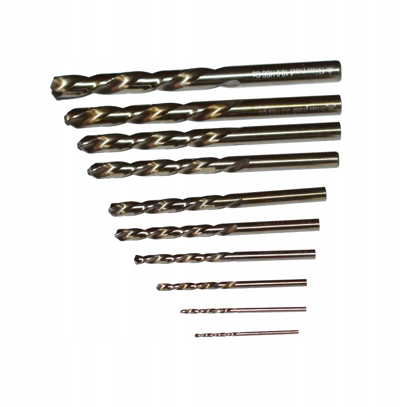 Kobalto grąžtų rinkinys kairiarankiams metalui, 1,5–10 mm, 10 vnt., HSS+Co
