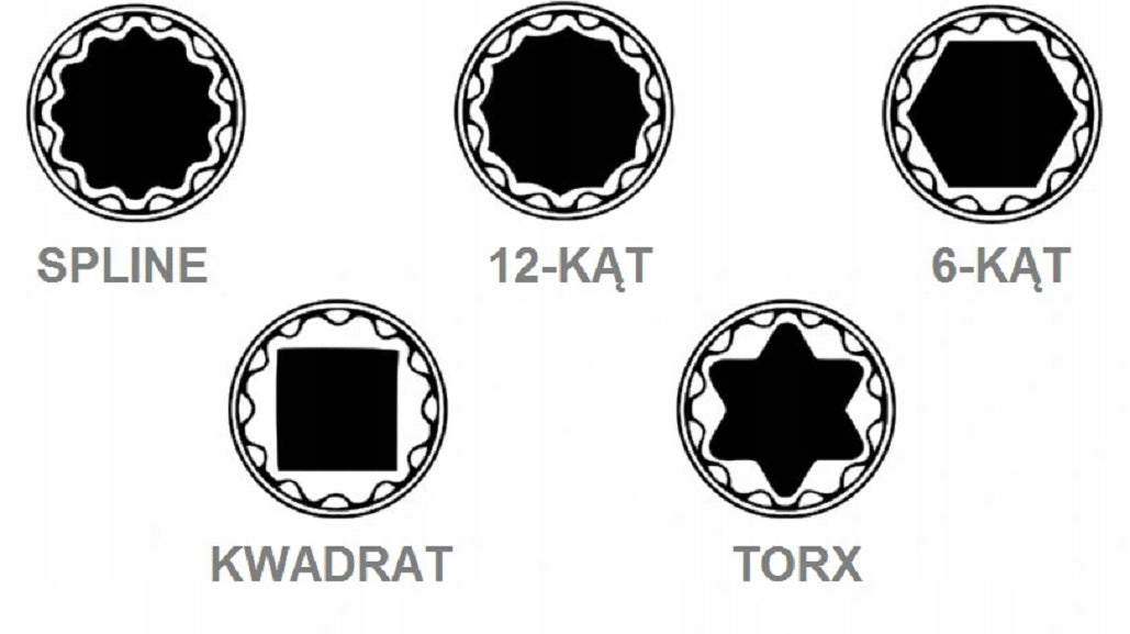 Galvutės rinkinys FARYS VARIO PLUS, 1/2", 19 vnt., 8–32 mm, CR-V