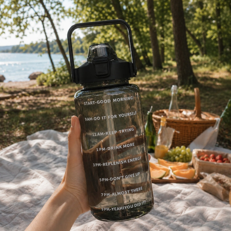 eCarla - Water bottle, water bottle 2L black Volume 2000 ml