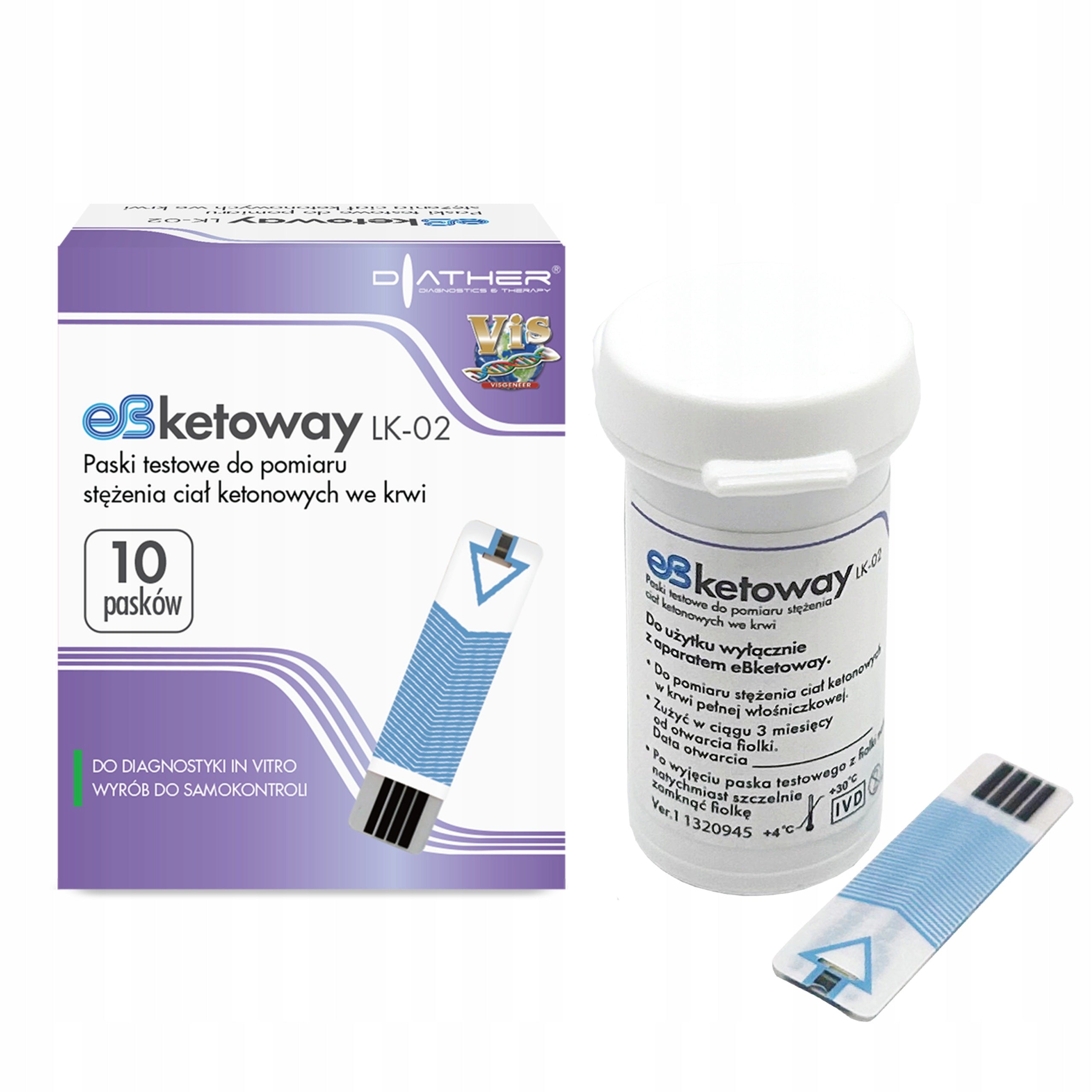 ebKetoway ketone strips for measuring ketone bodies diet keto 20 pcs