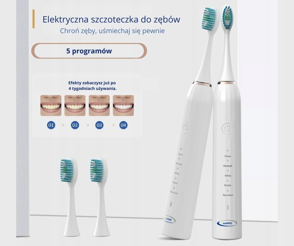 ecoMED sonic toothbrush – healthy, white beautiful smile without compromise EAN (GTIN) 5903991484475