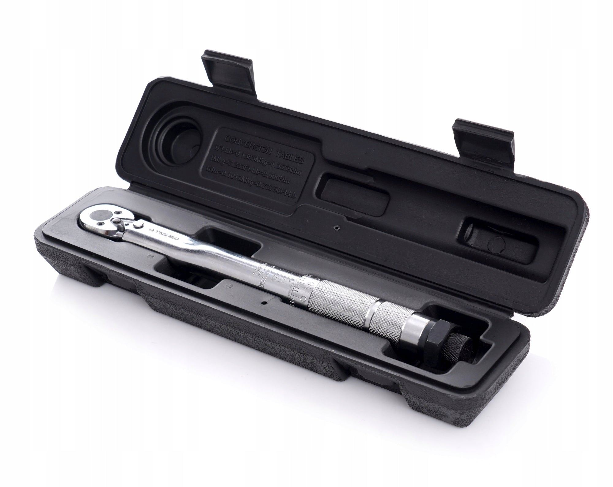 Dinamometrinis raktas 1/4" 5–25 Nm su užraktu, sertifikuotas