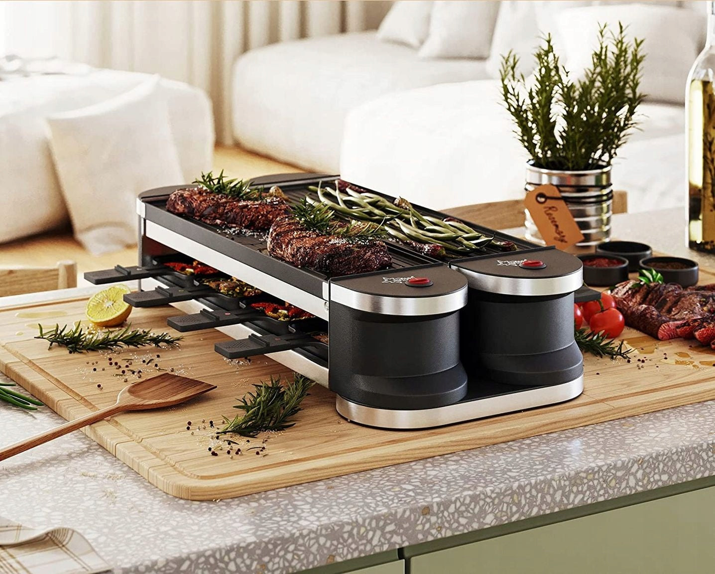 electric grill SUNTEC RAC-8151 RACLETTE 8 persons Dominant color black