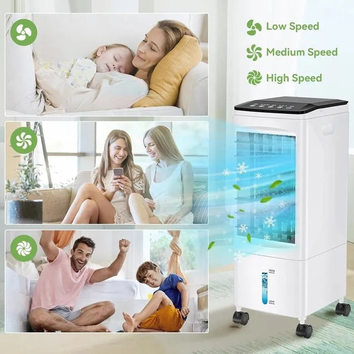 energy-saving cooling fan; 10L water tank + 6 ice packs,air cooler. Brand no brand