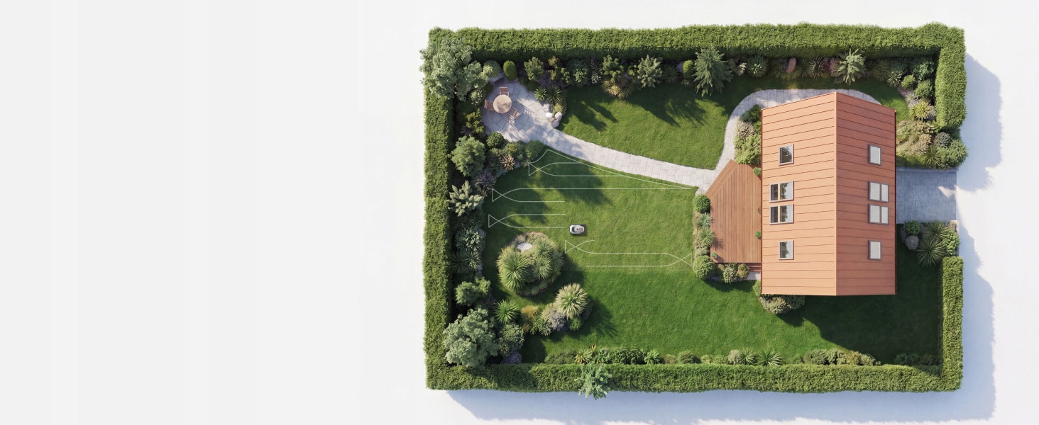 eufy C15 robotic mower, automatic mower with application, up to 500 m2, AI Mowing width 18 cm