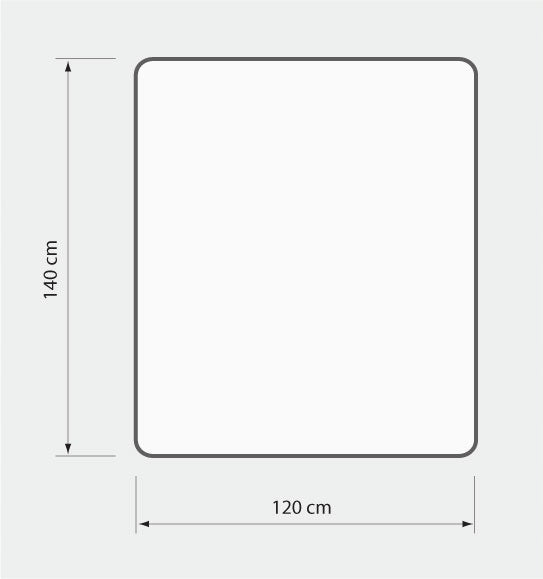 Apsauginis polikarbonato kilimėlis kėdei, 140x120 cm, 1 mm