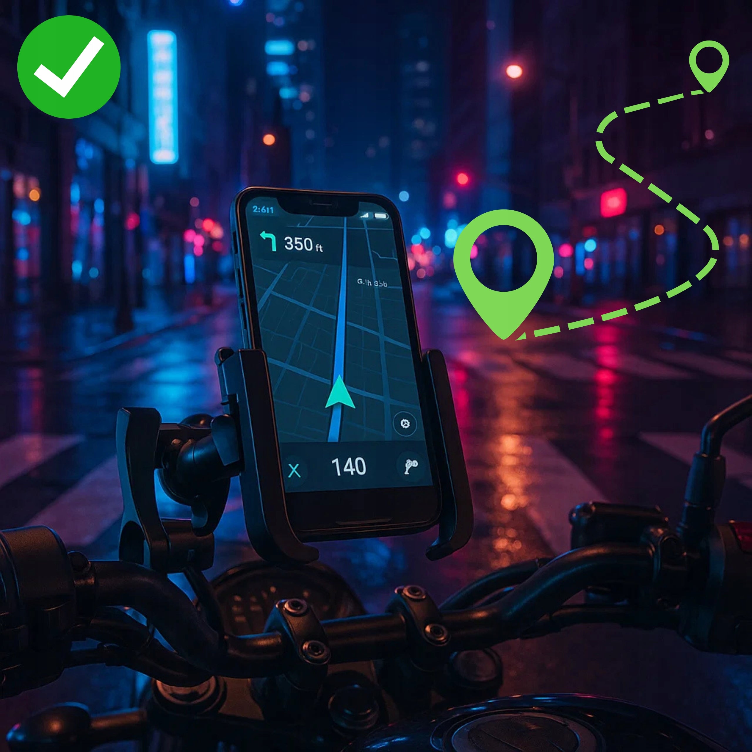 Metalinis telefono laikiklis dviračiui ir motociklui, 360°, ALU MOC