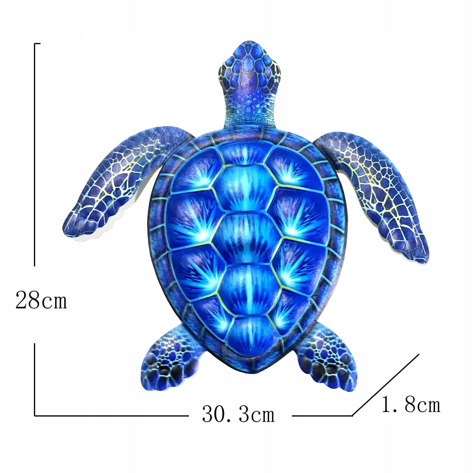 Natural Style Metal Wall Decor Animal Bleu