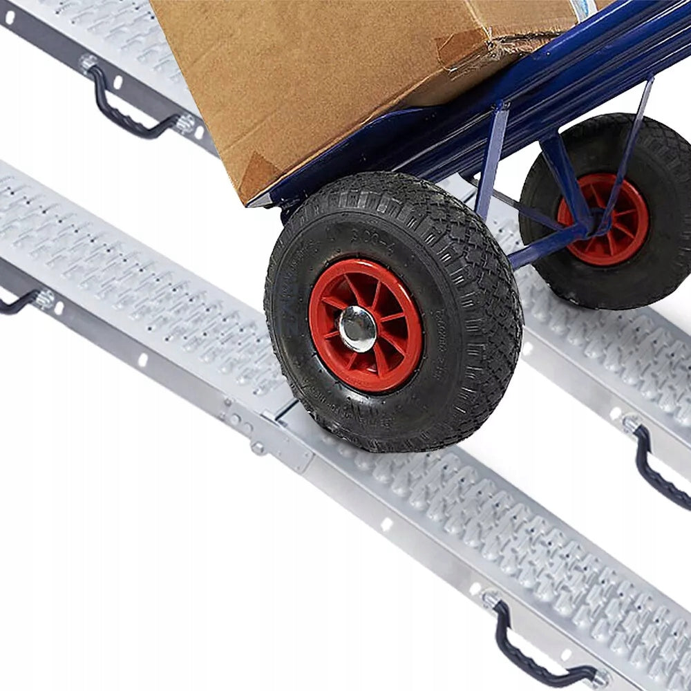 folding steel ramps 180 cm 400 kg overrun motorcycle mower quad 2 pieces Brand no brand