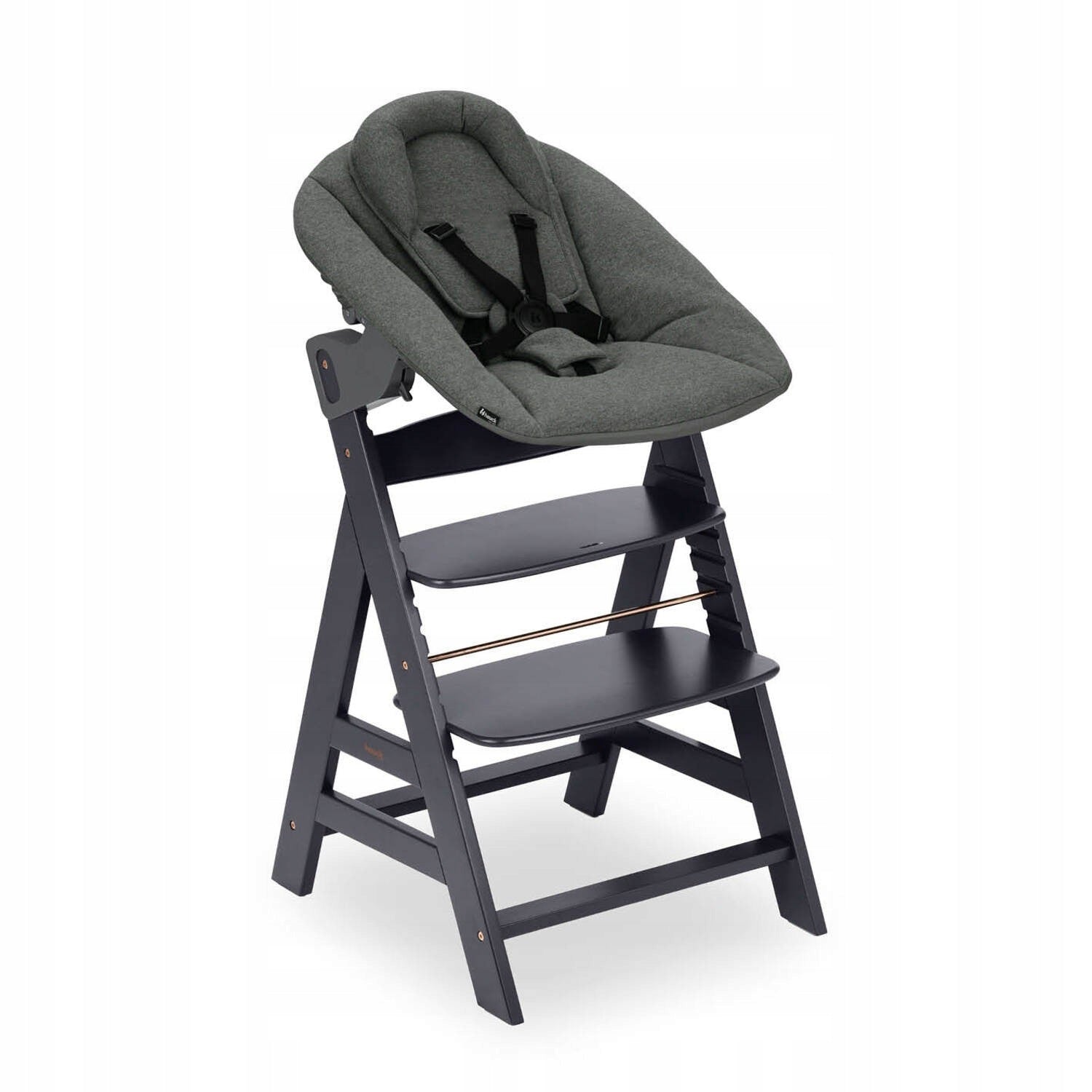 hauck set high chair with lounger Alpha Plus Dark Grey