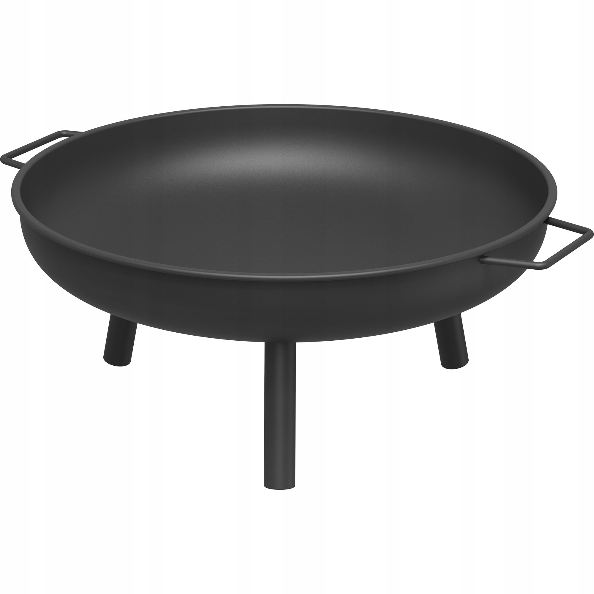 hearth bowl Ø58 cm garden black fireplace cauldron raw steel handles Packaging status original