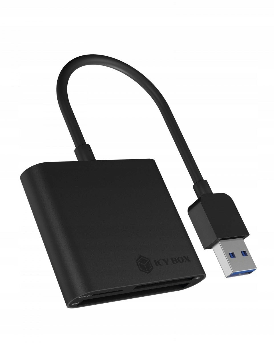 high speed USB 3.0 CF CompactFlash SD microSD memory card reader Manufacturer code IB-CR301-U3