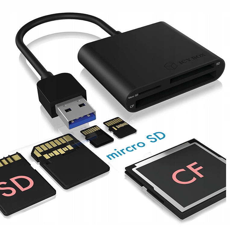 high speed USB 3.0 CF CompactFlash SD microSD memory card reader