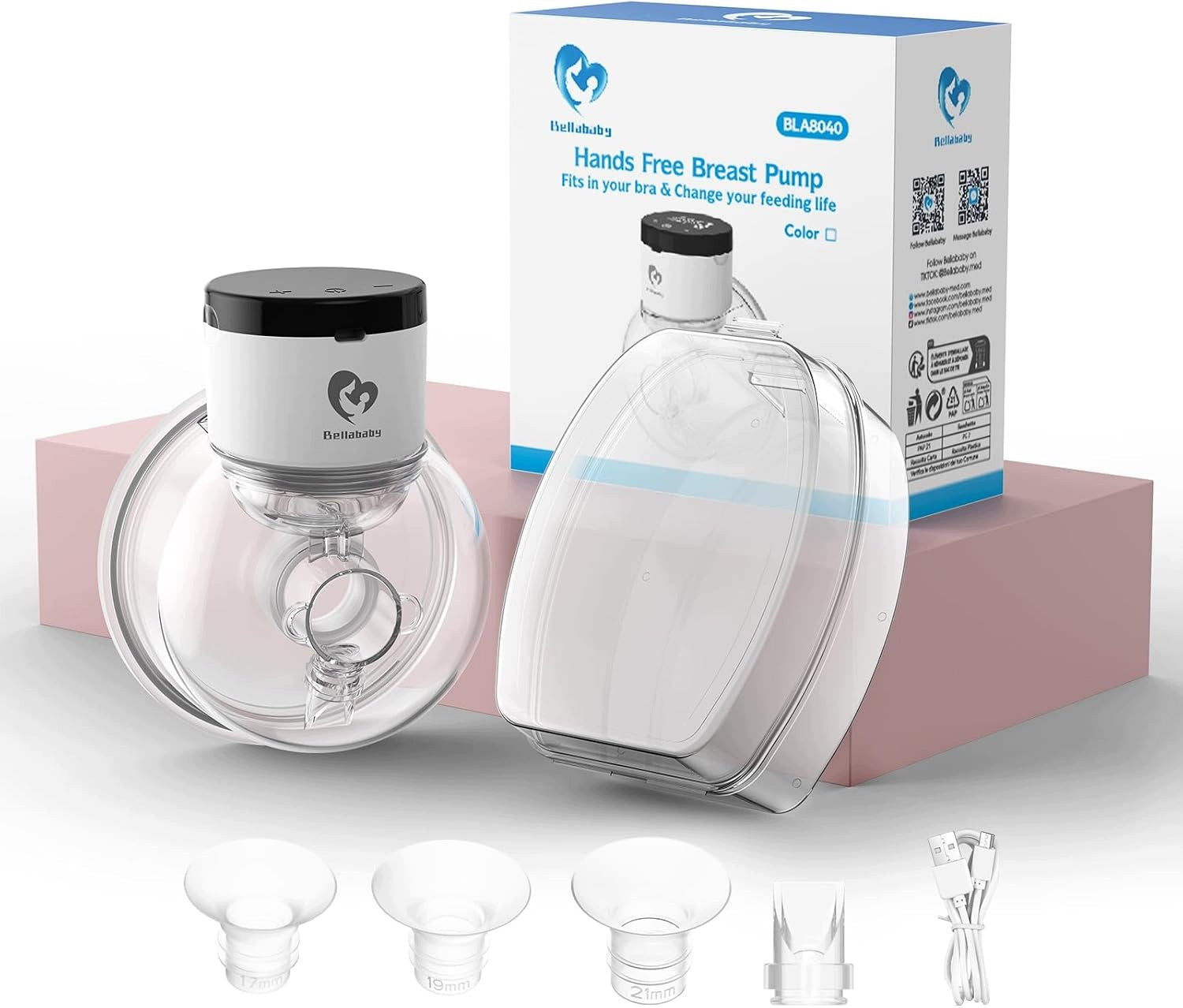 i80 Wireless Shell Electric Breast Pump with LCD Display