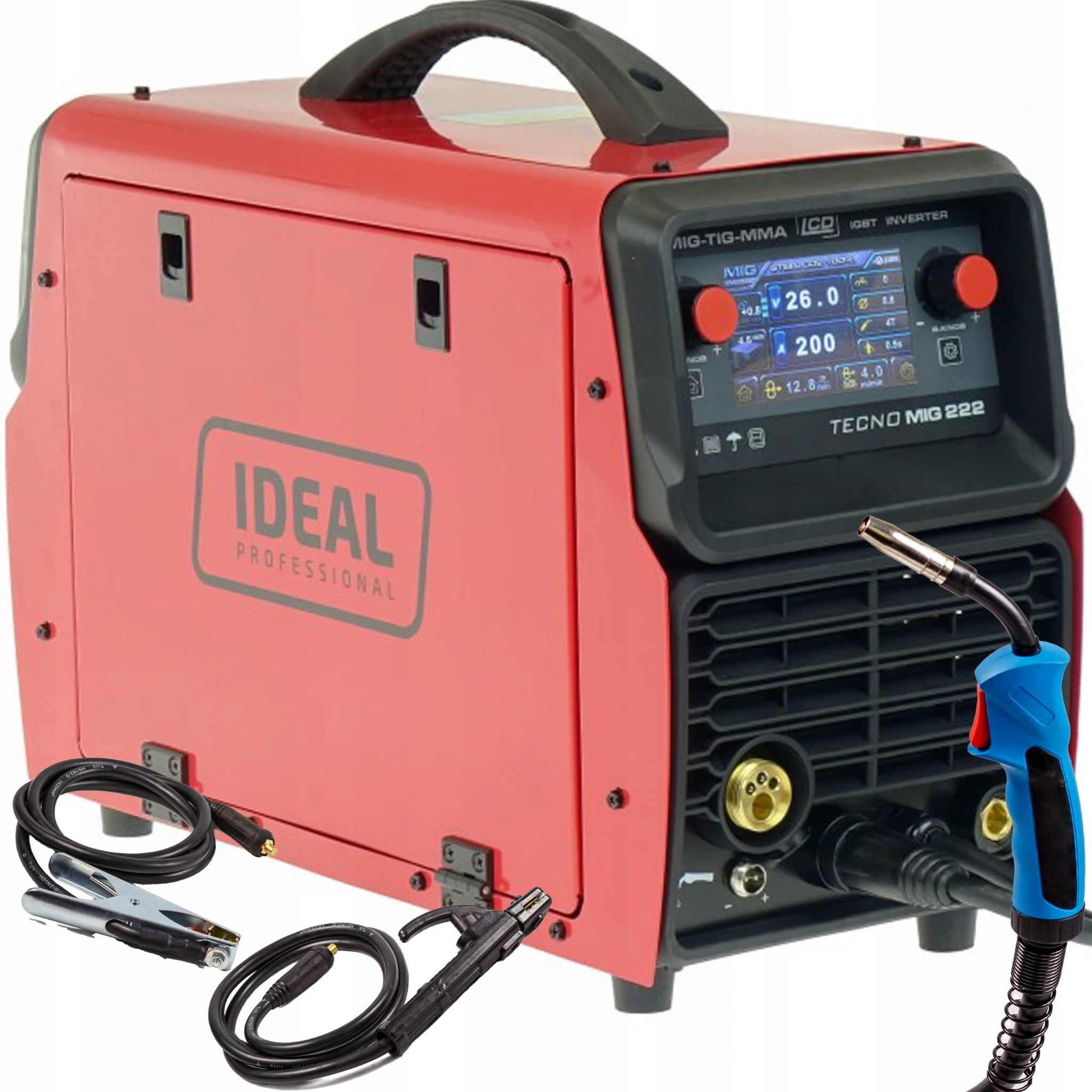 ideal 222 LCD MIG TIG MMA SYNERGY VRD ALU