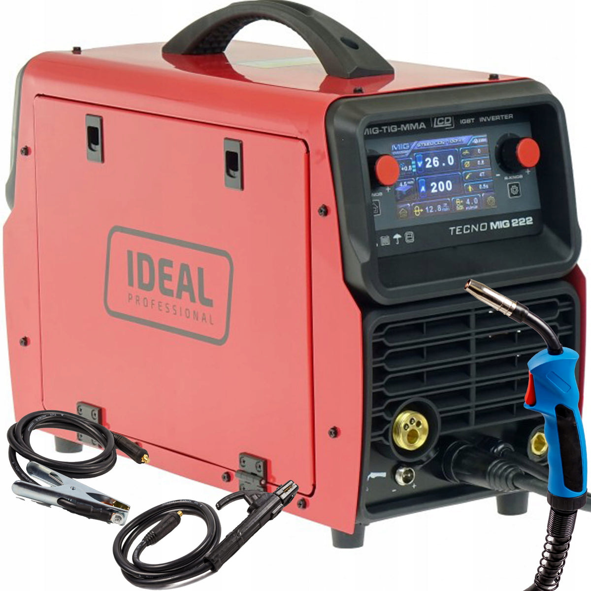 ideal 222 LCD MIG TIG MMA SYNERGY VRD ALU