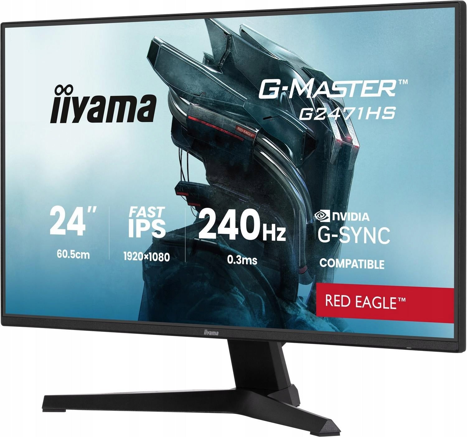 iiyama G-Master G2471HS-B1 Red Eagle Monitor - 240Hz Full HD Fast IPS 23.8" Brand iiyama