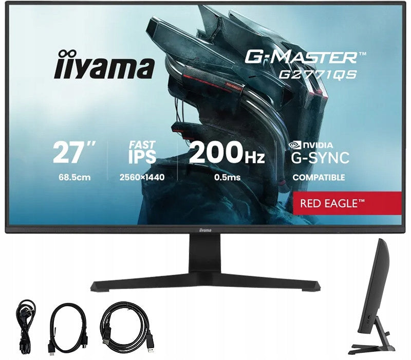 iiyama G-Master G2771QS-B1 Red Eagle 27" QHD IPS LED 200Hz 0.5ms Gaming Monitor / 2xHDMI, DP