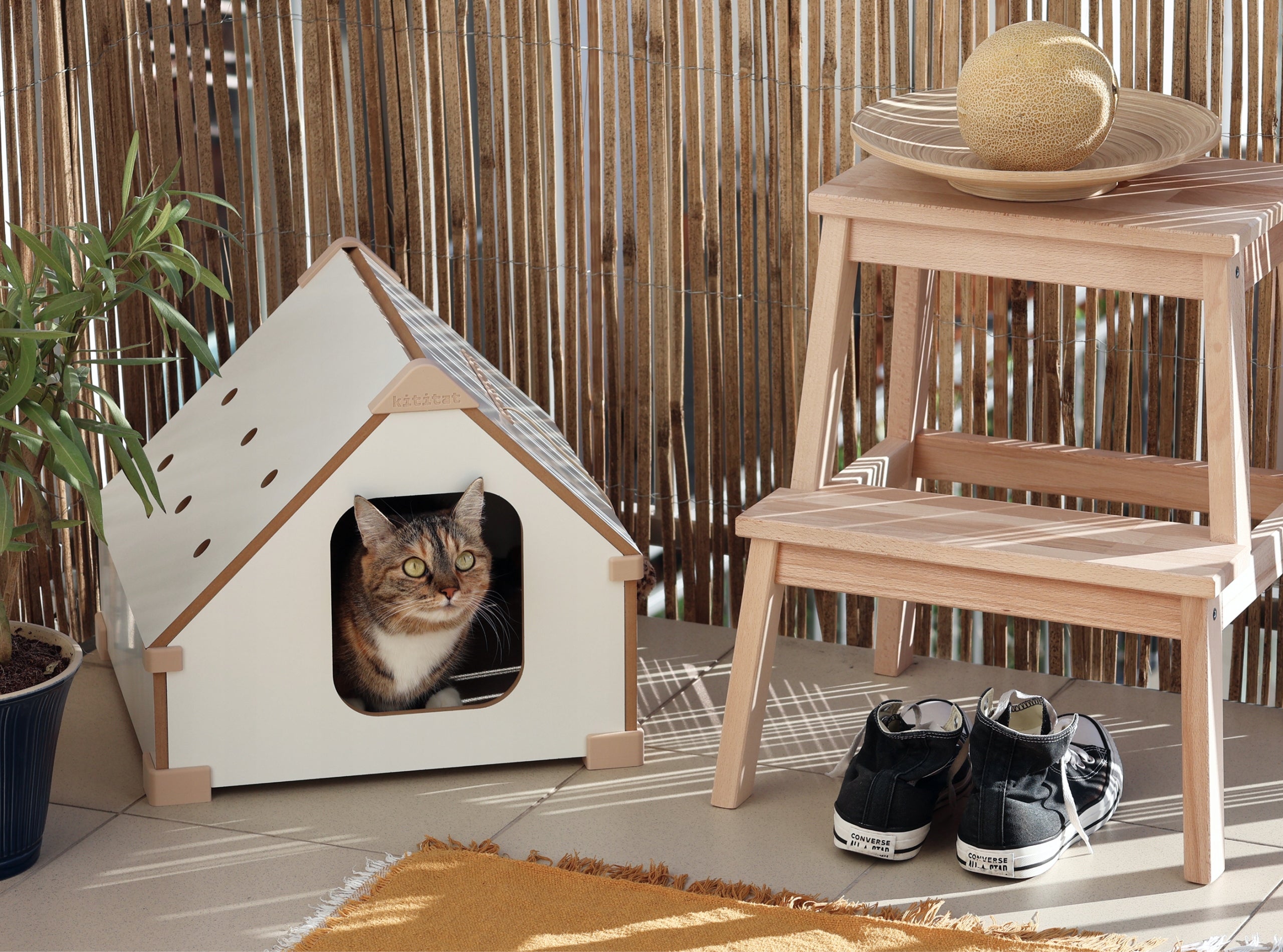 kititat – cat house, bed, beige Length 40 cm